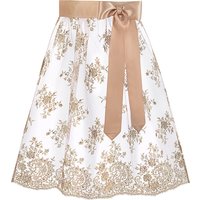 Dirndlschürze floral bestickt mit Strass (70 cm) ~ M