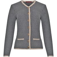 Trachten Strickjacke grau-natur Dani 002330 ~ 32