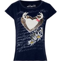 Trachtenshirt ANABEL ~ L ~ dunkelblau
