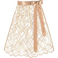 Dirndlschürze mit Fadenmuster und Pailletten (65 cm) ~ L