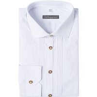 Trachtenhemd extralang weiß Lenz 002820 - slimfit ~ XS (35/36)