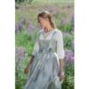Dirndl PEGNITZ (65 cm) pastellgrau ~ 38 ~ silber