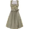 Dirndl in Leinenoptik (70 cm) ~ 40 ~ salbei