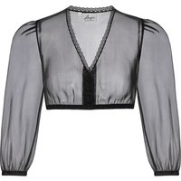 Dirndlbluse aus Chiffon ~ schwarz ~ 38