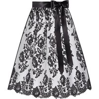 Dirndlschürze aus Blumenspitze (70 cm) ~ L ~ schwarz