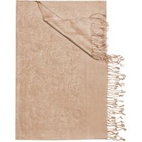 Trachtentuch 70 x 200 cm taupe mit Fransen 002958