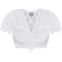Dirndlbluse aus Stretch-Spitze ~ weiß ~ XS