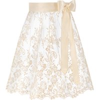 Dirndlschürze aus Blumenspitze (50 cm) ~ L ~ creme