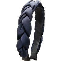 Satin Haarreif in Flechtoptik ~ blau