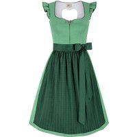 Dirndl ZENZI (65 cm) mit abnehmbaren Flügelärmeln ~ 34 ~ grün