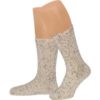 Trachtensocken kurz natur meliert Merinowolle 100225 ~ 44-45