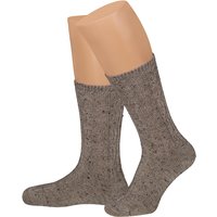 Trachtensocken kurz braun meliert Merinowolle Hubert 100271 ~ 40-41