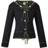 Kinder Trachten Strickjacke schwarz-grün Rita 140639 ~ 104