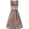 Mini Dirndl 60cm hellblau gepunktet taupe Stella 003177 ~ 32