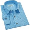 Kinder Trachtenhemd langarm blau kariert 003545 ~ 116