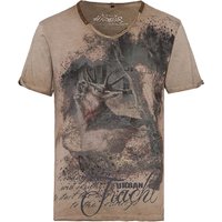 Trachtenshirt kurzarm hellbraun 'Urban Tracht' Bryce 003792 ~ S