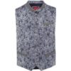 Trachtenweste blau grau gemustert Johann 004424 ~ 94