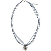 Collier mit Edelweissanhänger 000157 ~ grau