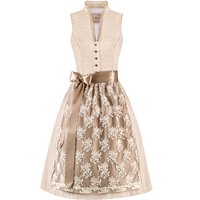 Mini Dirndl 60cm creme geblümt taupe Thea 004739 ~ 30