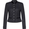 Damen Lodenjacke anthrazit schwarz mit Samtkragen Ebbs 004841 ~ 32