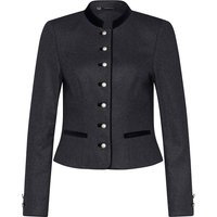 Damen Lodenjacke anthrazit schwarz mit Samtkragen Ebbs 004841 ~ 32