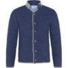 Kinder Strickjacke blau meliert grau 005103 ~ 104