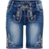 Damen Trachtenjeans kurz blau Stretch Franziska 005131 ~ 32