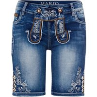 Damen Trachtenjeans kurz blau Stretch Franziska 005131 ~ 32