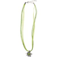 Collier mit Edelweissanhänger 000157 ~ hellgrün