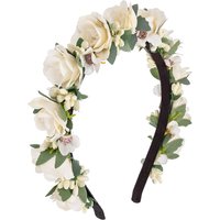 Haarreif mit Rosen ~ weiß