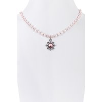 Kinder Perlencollier mit Strassblüte ~ rosa