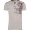 Trachtenshirt taupe mit Aufdruck und Stickerei Felix 006563 ~ S