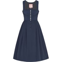 Midi Dirndl 70cm Gastro dunkelblau Stretch Babette 006872 ~ 34