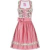 Mini Dirndl 55cm creme geblümt rosa Linda 006923 ~ 30