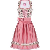 Mini Dirndl 55cm creme geblümt rosa Linda 006923 ~ 30