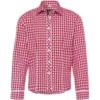 Kinder Trachtenbluse langarm rot karo 007150 ~ 80