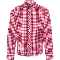 Kinder Trachtenbluse langarm rot karo 007150 ~ 80