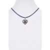 Kinder Collier mit Herzanhänger 000159 ~ blau