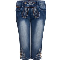 Damen Trachtenhose kniebund blau Stretch Franziska 007740 ~ 32