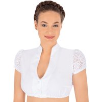 Dirndlbluse weiß mit Spitze Ramona 008403 ~ 30