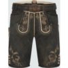 Lederhose Nero mit Gürtel