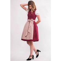 Mini Dirndl 60 cm dunkelrot creme Valentina 009058 ~ 30