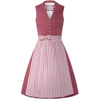 Mini Dirndl 60 cm rosenholz altrosa gemustert Valentina 009059 ~ 42