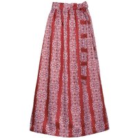 Dirndlschürze lang 90 cm rot-weiß 001253 ~ M