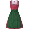 Mini Dirndl 60 cm rot grün Laureen 009197 ~ 34