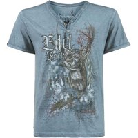 Trachtenshirt Edelbock (rauchblau