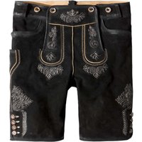 Trachtenlederhose Beppo4 (schwarz gespeckt