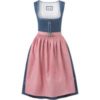 Dirndl Roseline (blau-altrosa