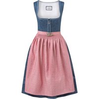 Dirndl Roseline (blau-altrosa