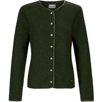 Trachtenstrickjacke Marissa (moosgrün-grau